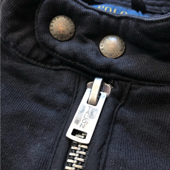 Polo Ralph Lauren Quilt Patch Moto Jacket in Black Women’s Size M - Picture 12 of 14